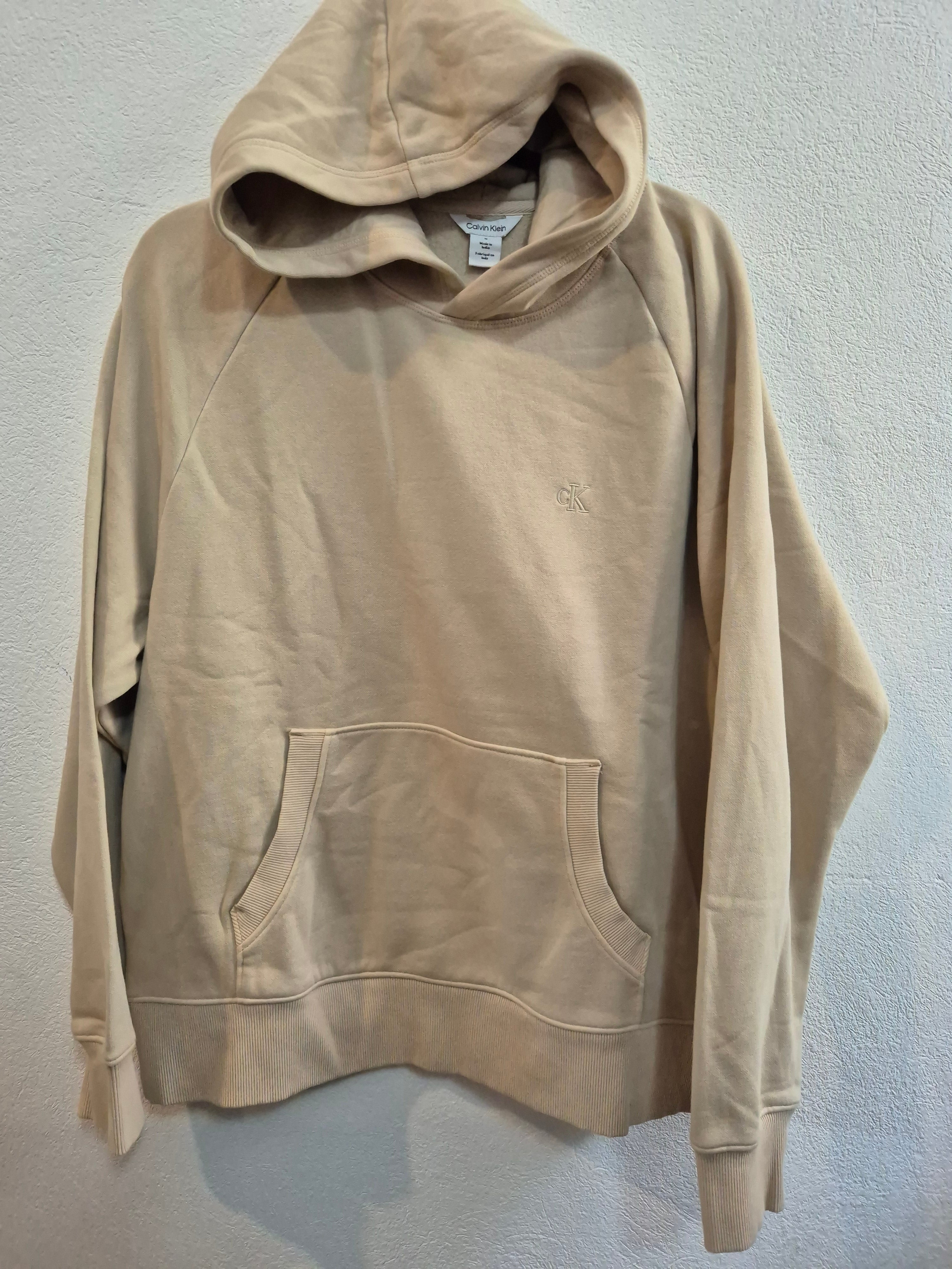 Calvin Klein LONG SLEEVE HOODIE DYE WASH BEIGE